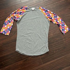 Lularoe Disney Donald Duck‎ Randy raglan style tee xs